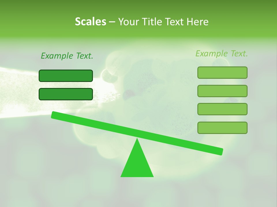 3D Green Plant Cell Matter Medical Illustration PowerPoint Template