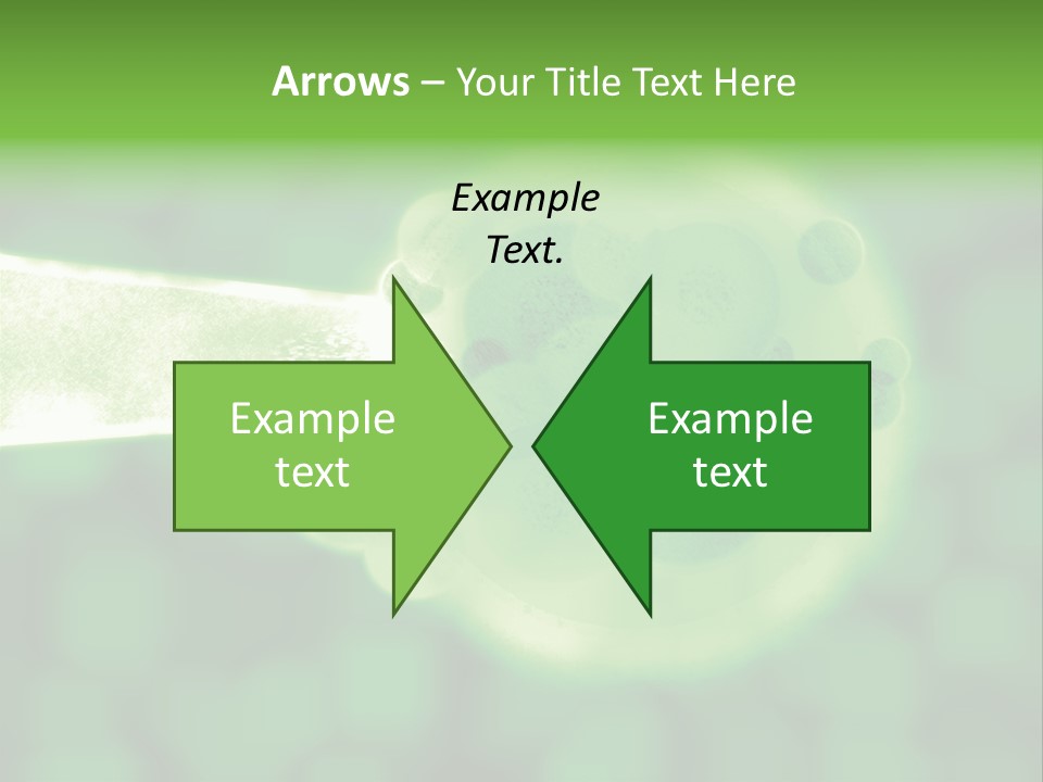 3D Green Plant Cell Matter Medical Illustration PowerPoint Template
