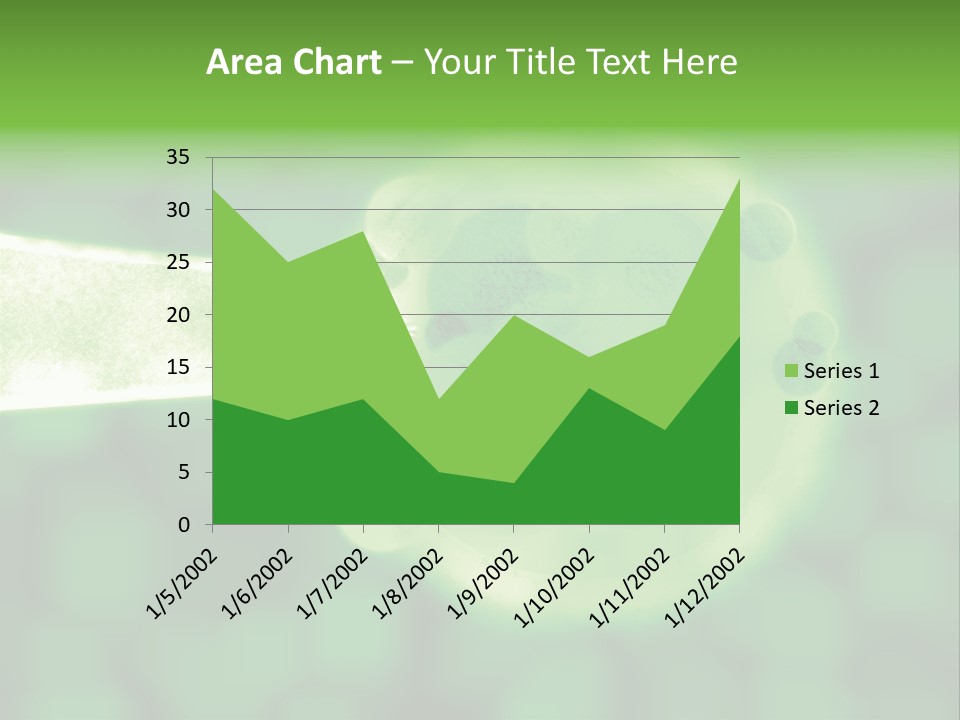 3D Green Plant Cell Matter Medical Illustration PowerPoint Template