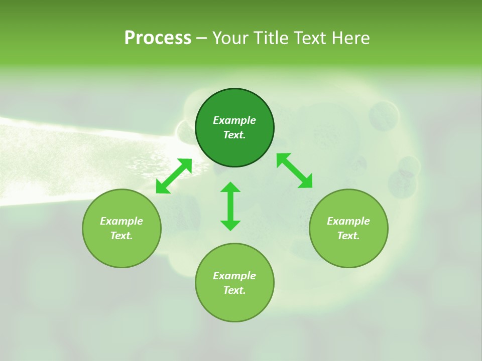 3D Green Plant Cell Matter Medical Illustration PowerPoint Template