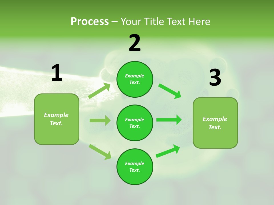 3D Green Plant Cell Matter Medical Illustration PowerPoint Template