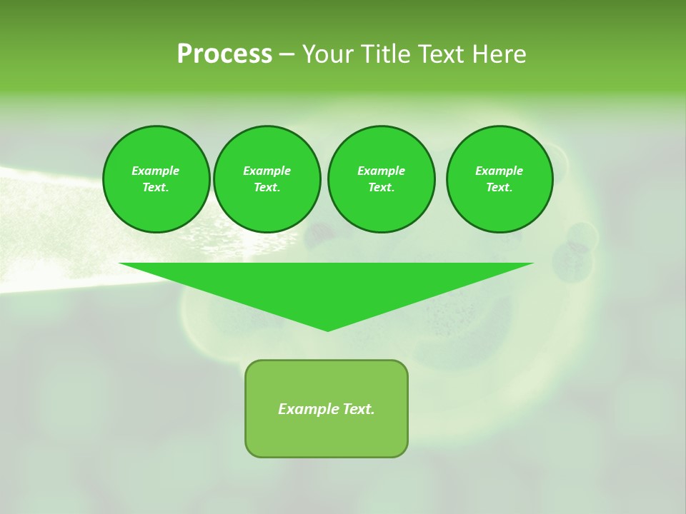 3D Green Plant Cell Matter Medical Illustration PowerPoint Template