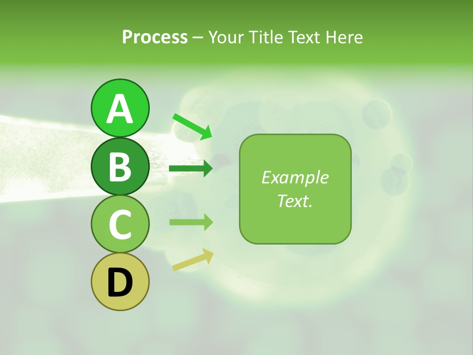 3D Green Plant Cell Matter Medical Illustration PowerPoint Template