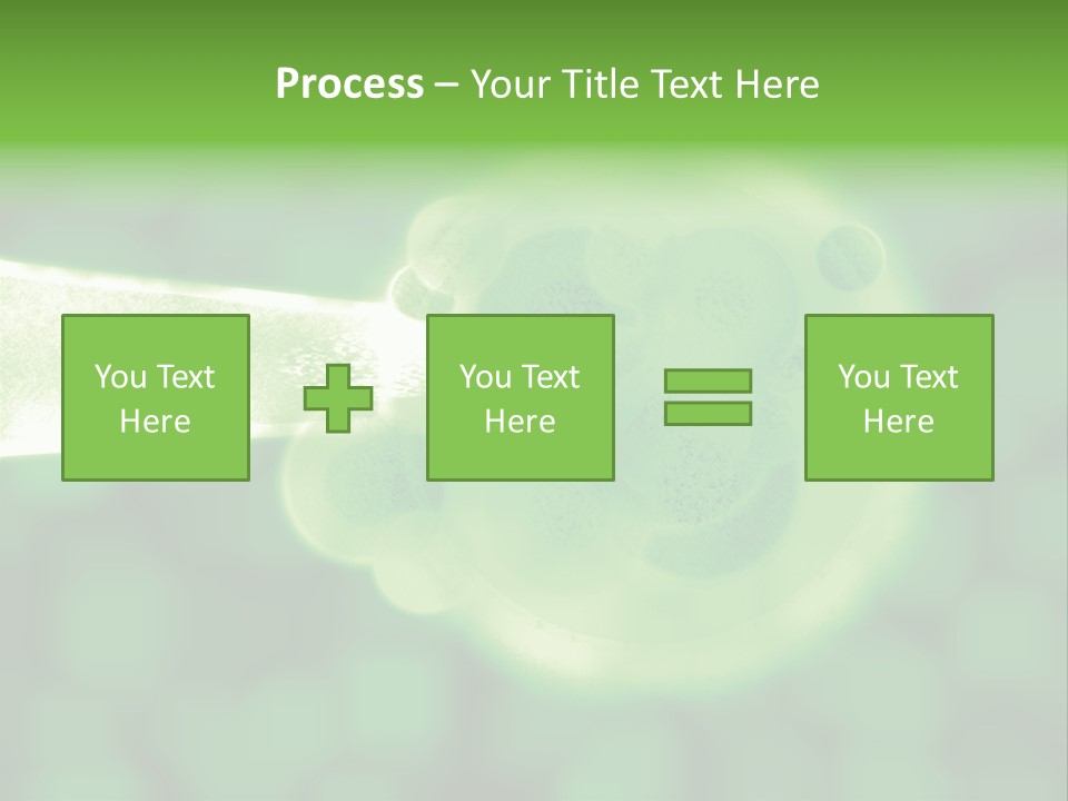 3D Green Plant Cell Matter Medical Illustration PowerPoint Template