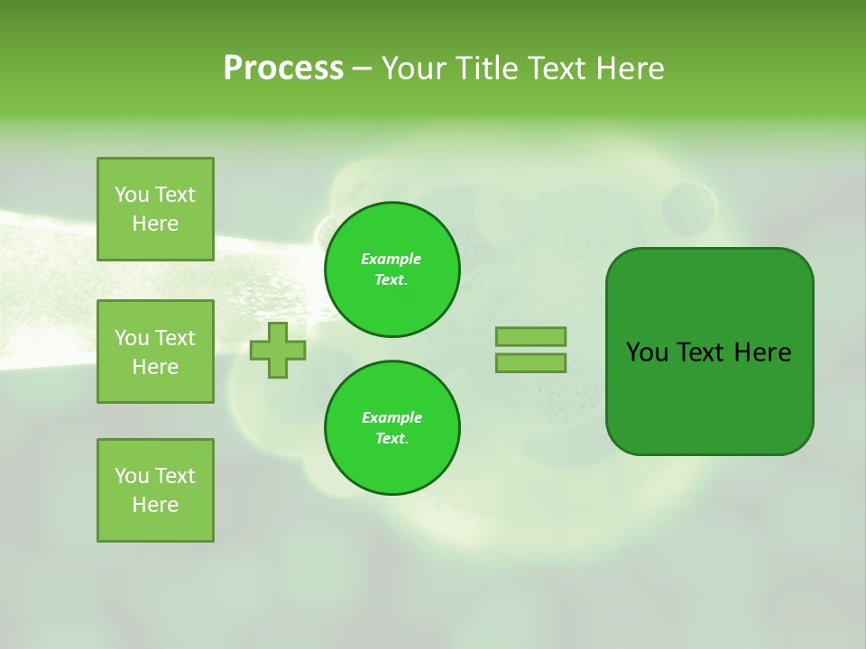 3D Green Plant Cell Matter Medical Illustration PowerPoint Template