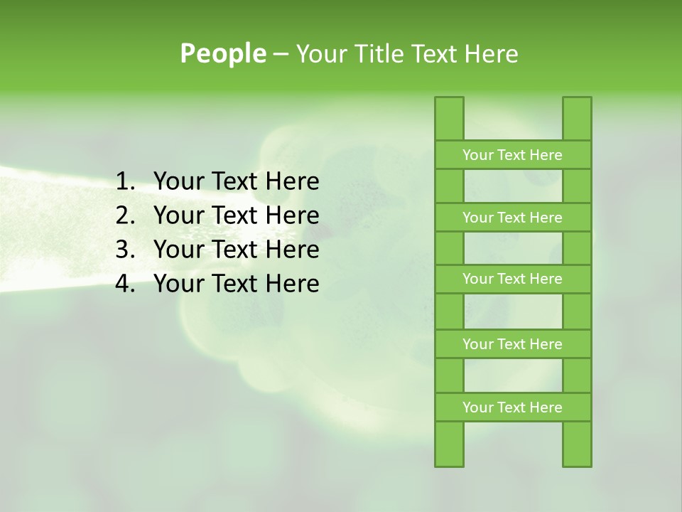 3D Green Plant Cell Matter Medical Illustration PowerPoint Template