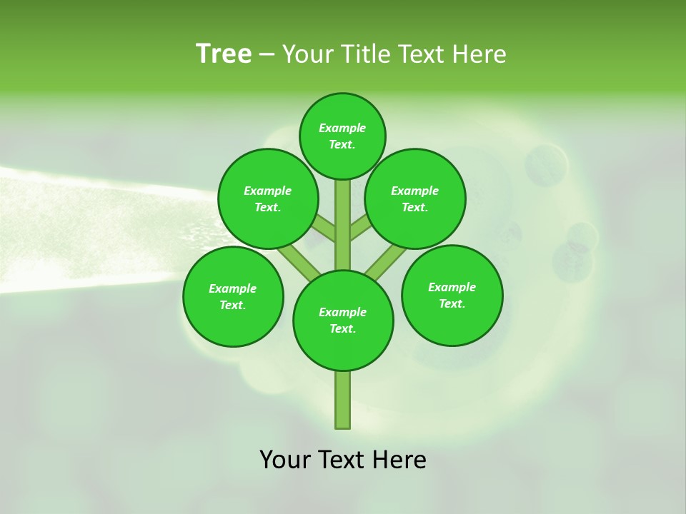 3D Green Plant Cell Matter Medical Illustration PowerPoint Template