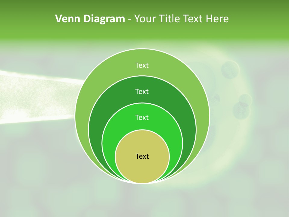 3D Green Plant Cell Matter Medical Illustration PowerPoint Template