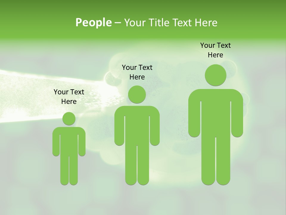 3D Green Plant Cell Matter Medical Illustration PowerPoint Template