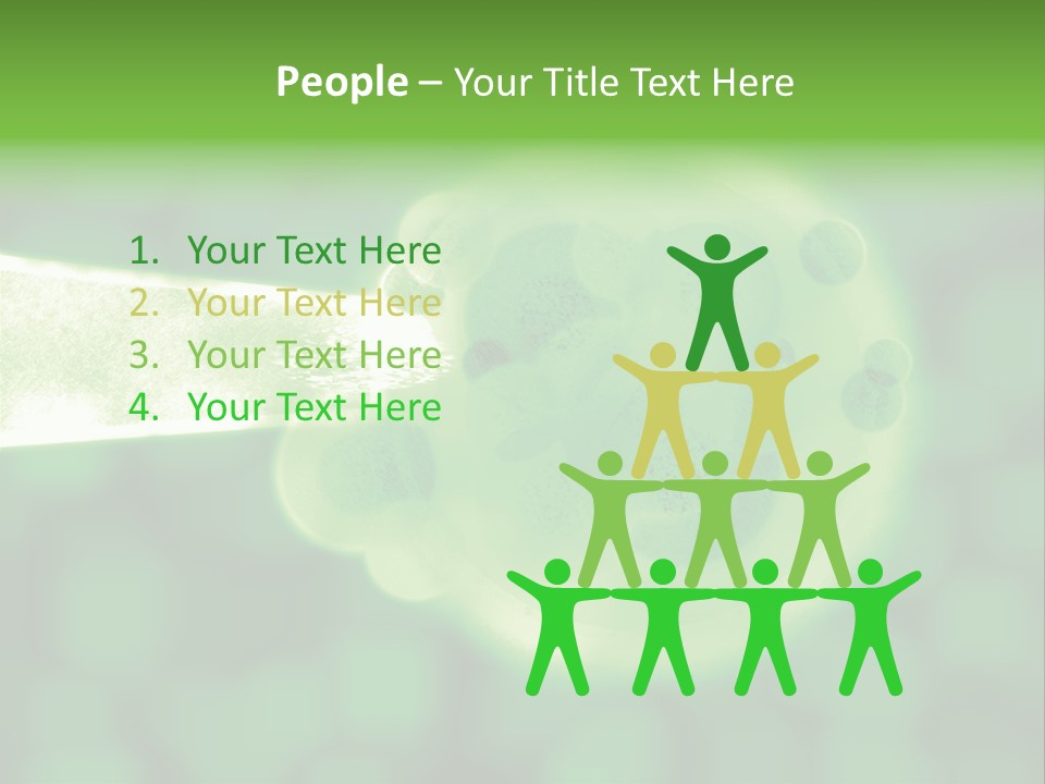 3D Green Plant Cell Matter Medical Illustration PowerPoint Template