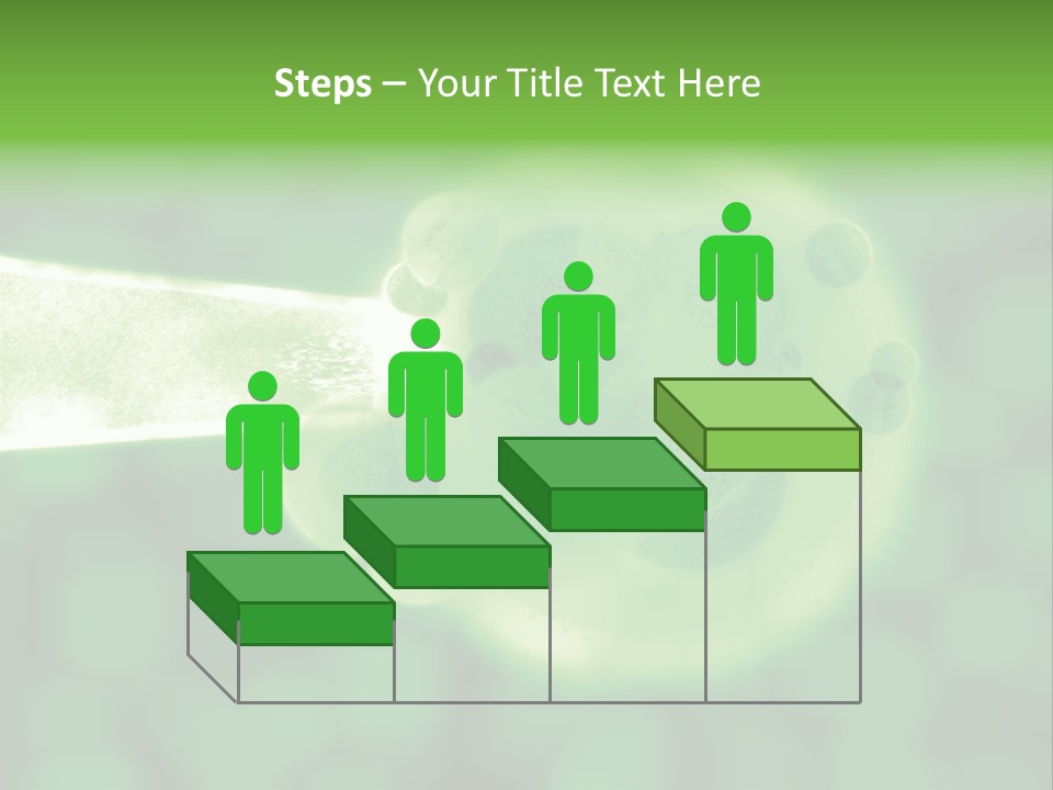 3D Green Plant Cell Matter Medical Illustration PowerPoint Template