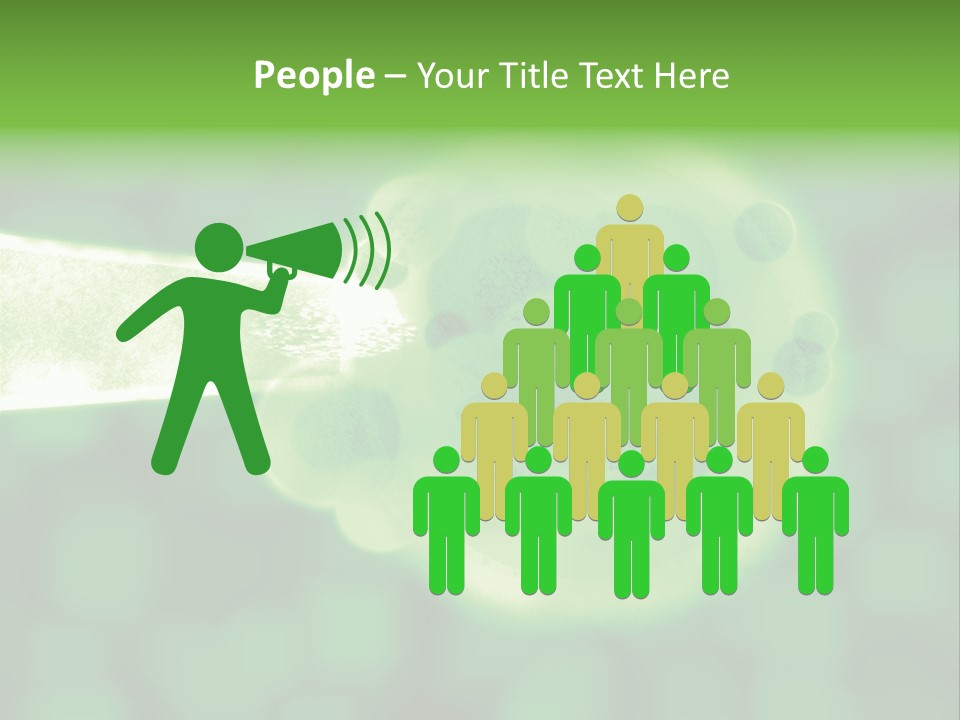 3D Green Plant Cell Matter Medical Illustration PowerPoint Template