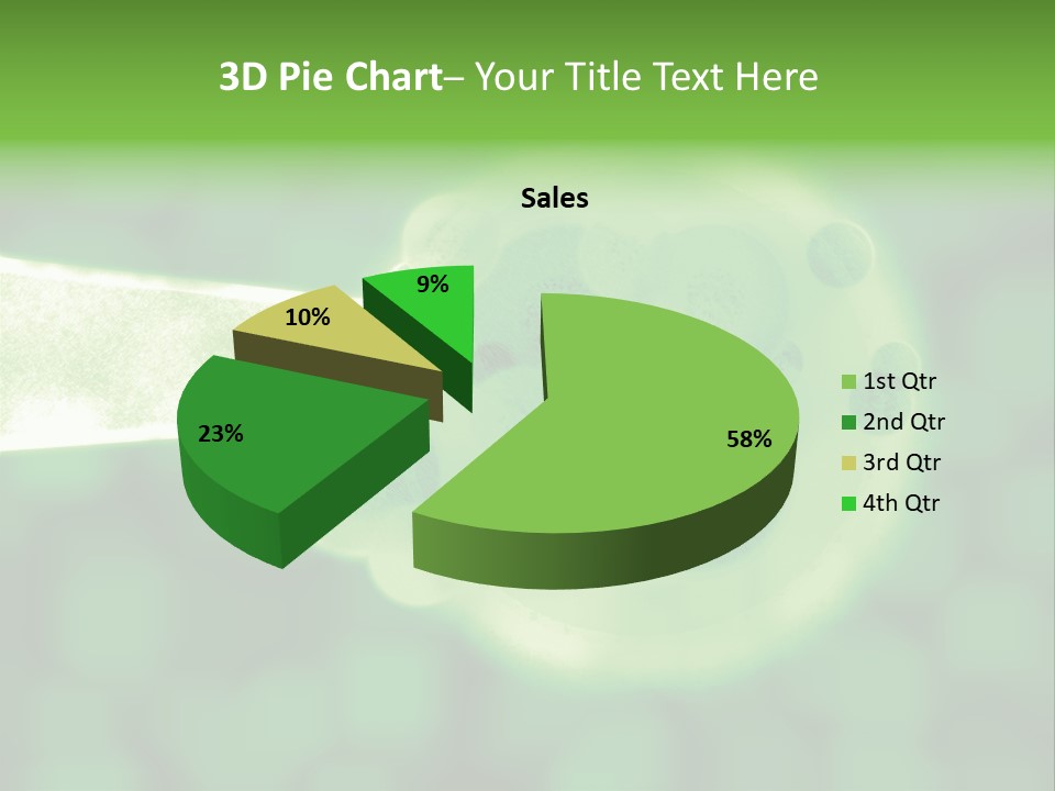 3D Green Plant Cell Matter Medical Illustration PowerPoint Template