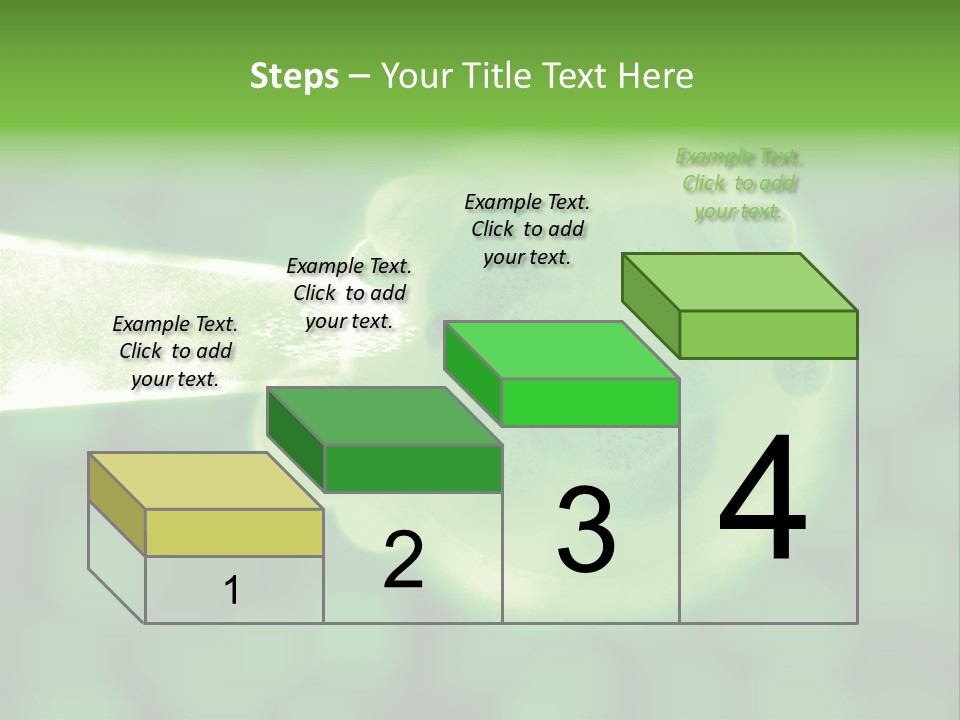 3D Green Plant Cell Matter Medical Illustration PowerPoint Template