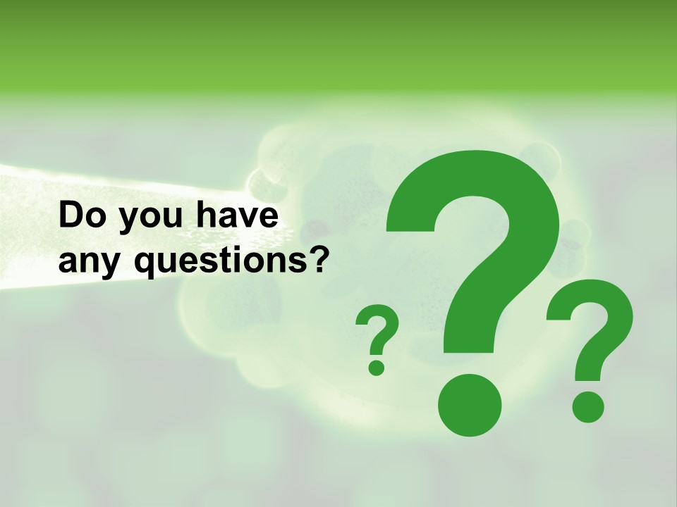 3D Green Plant Cell Matter Medical Illustration PowerPoint Template