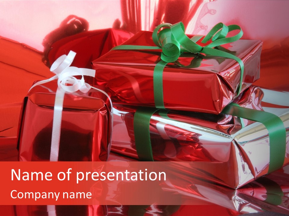 Red Gifts PowerPoint Template