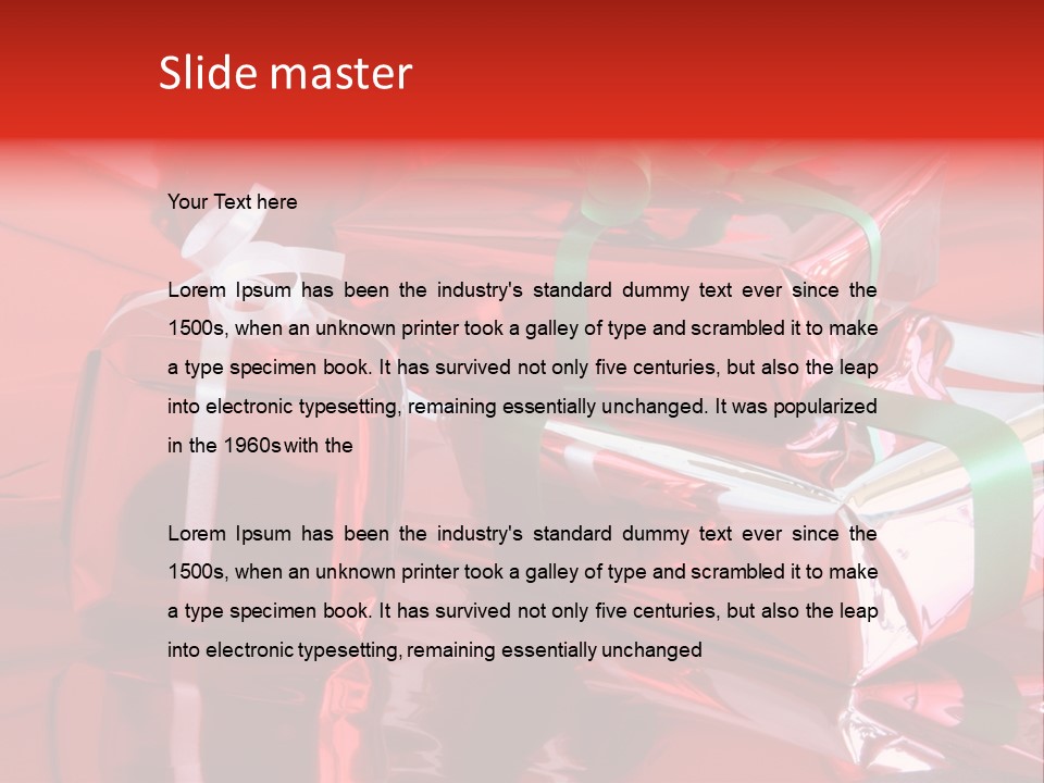 Red Gifts PowerPoint Template