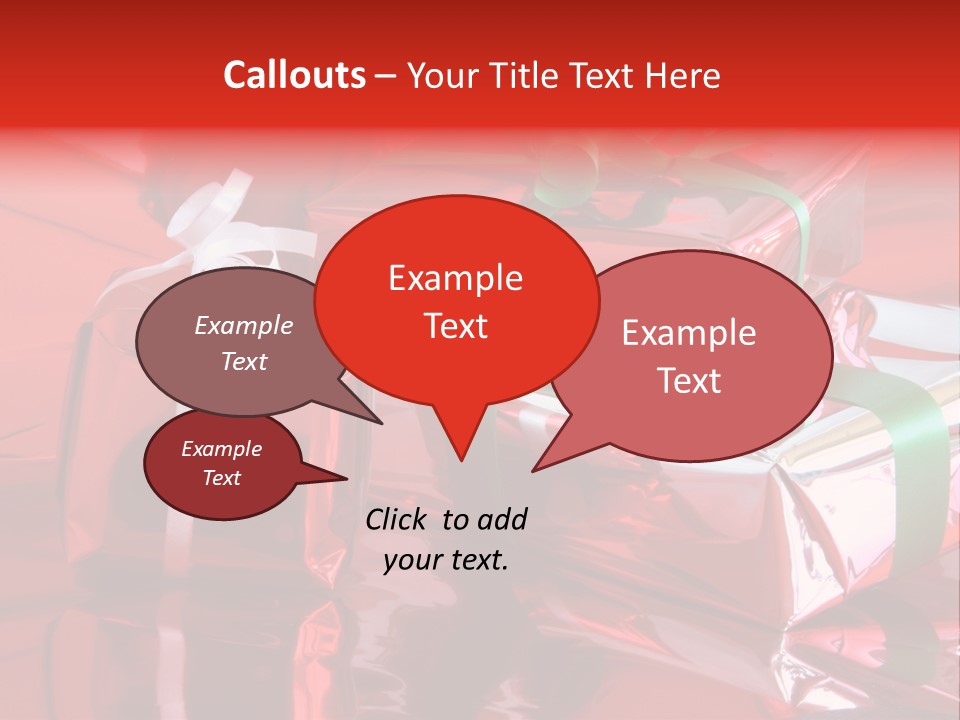 Red Gifts PowerPoint Template