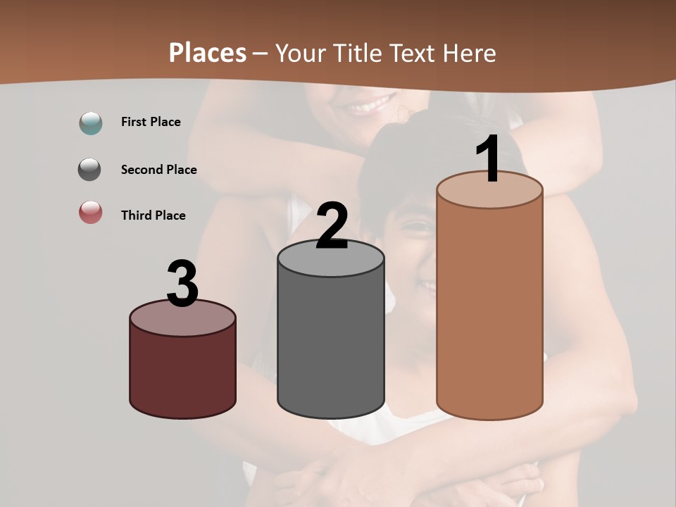 An Indian Mother With Her Two Sons PowerPoint Template