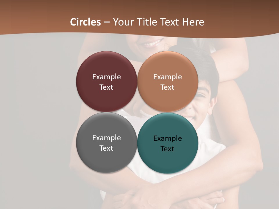 An Indian Mother With Her Two Sons PowerPoint Template
