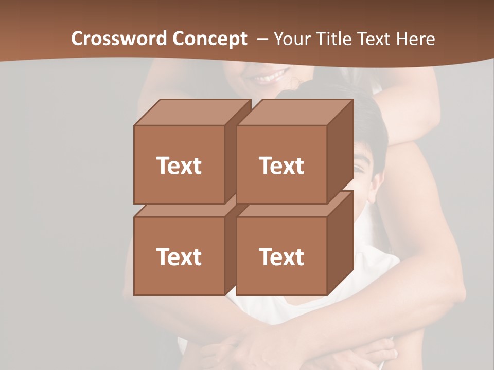 An Indian Mother With Her Two Sons PowerPoint Template