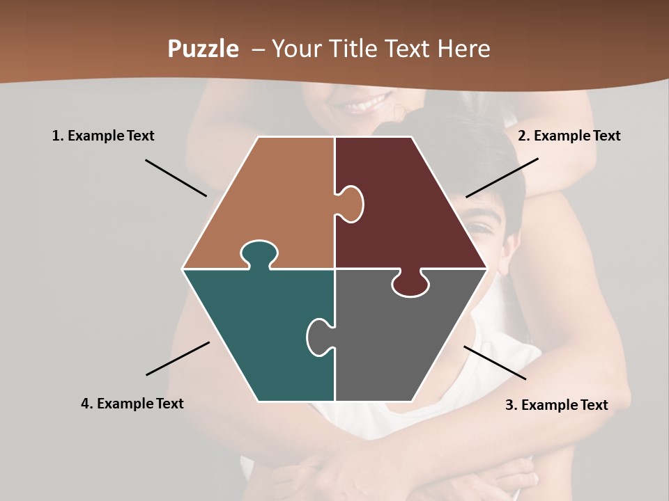 An Indian Mother With Her Two Sons PowerPoint Template