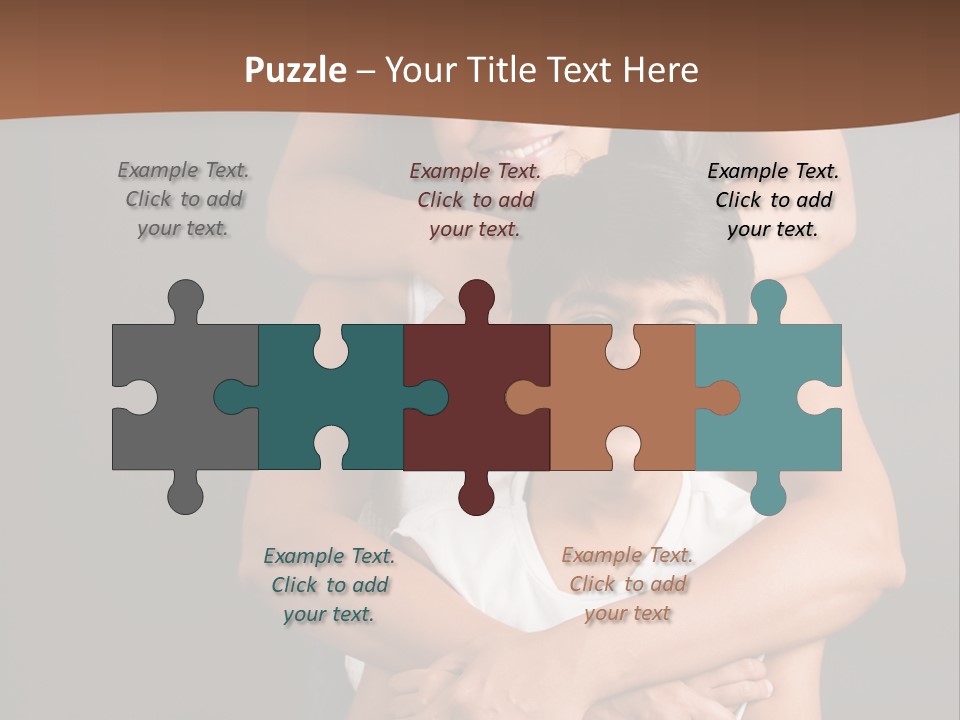 An Indian Mother With Her Two Sons PowerPoint Template