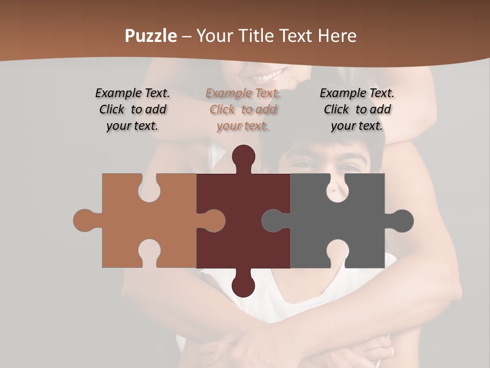 An Indian Mother With Her Two Sons PowerPoint Template