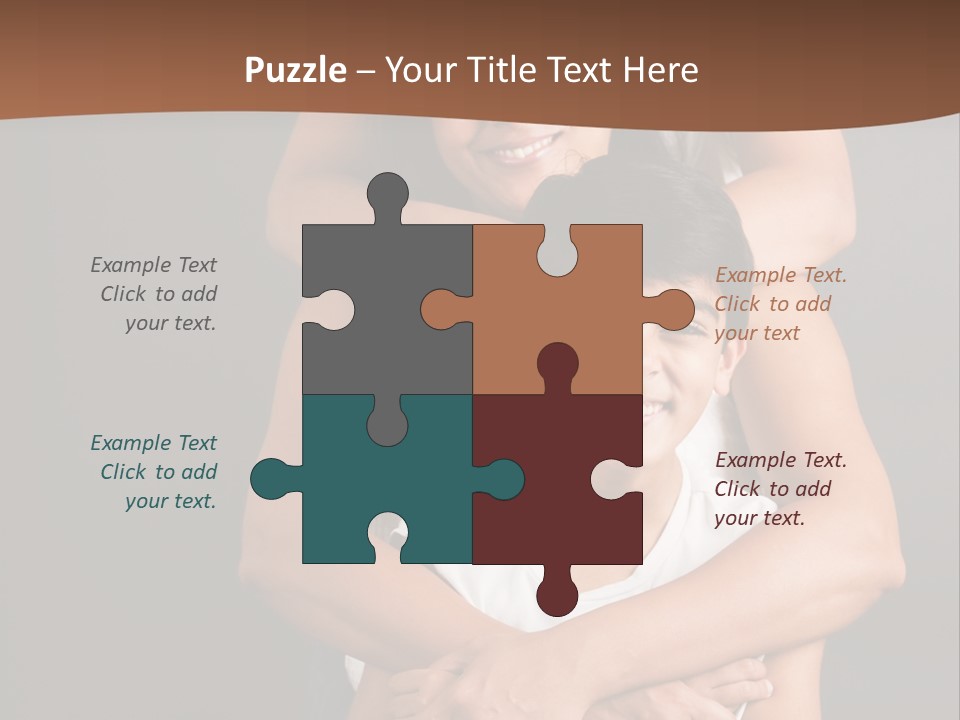 An Indian Mother With Her Two Sons PowerPoint Template