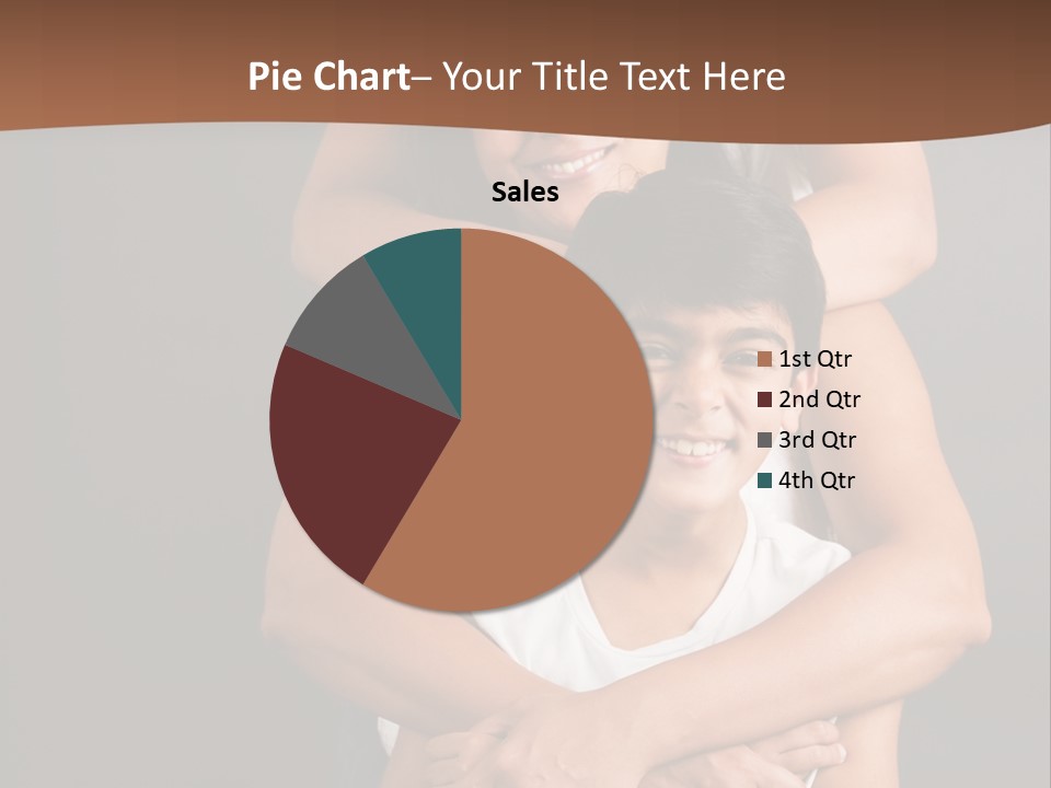 An Indian Mother With Her Two Sons PowerPoint Template