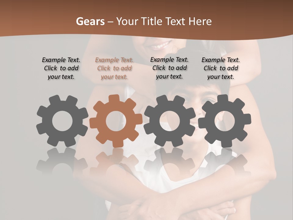 An Indian Mother With Her Two Sons PowerPoint Template