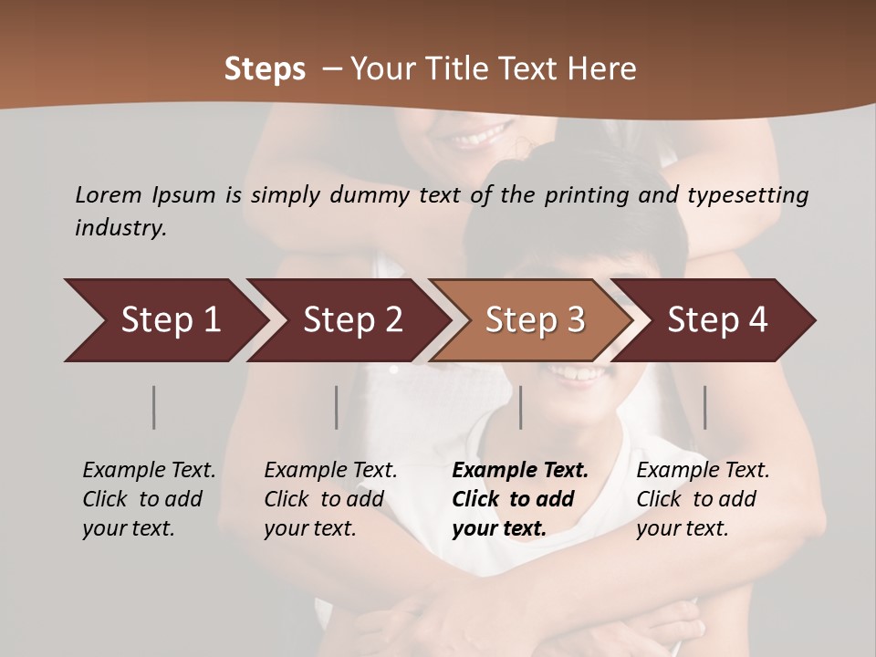 An Indian Mother With Her Two Sons PowerPoint Template