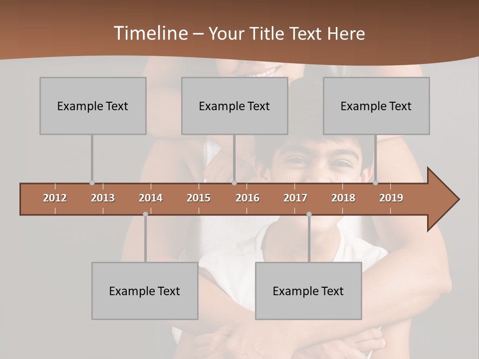An Indian Mother With Her Two Sons PowerPoint Template