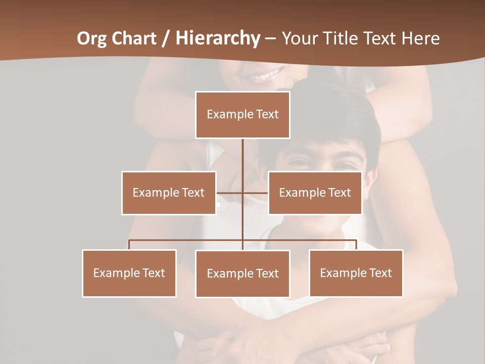 An Indian Mother With Her Two Sons PowerPoint Template