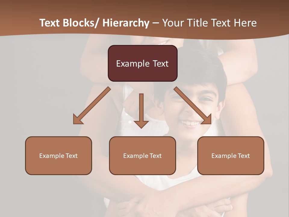 An Indian Mother With Her Two Sons PowerPoint Template