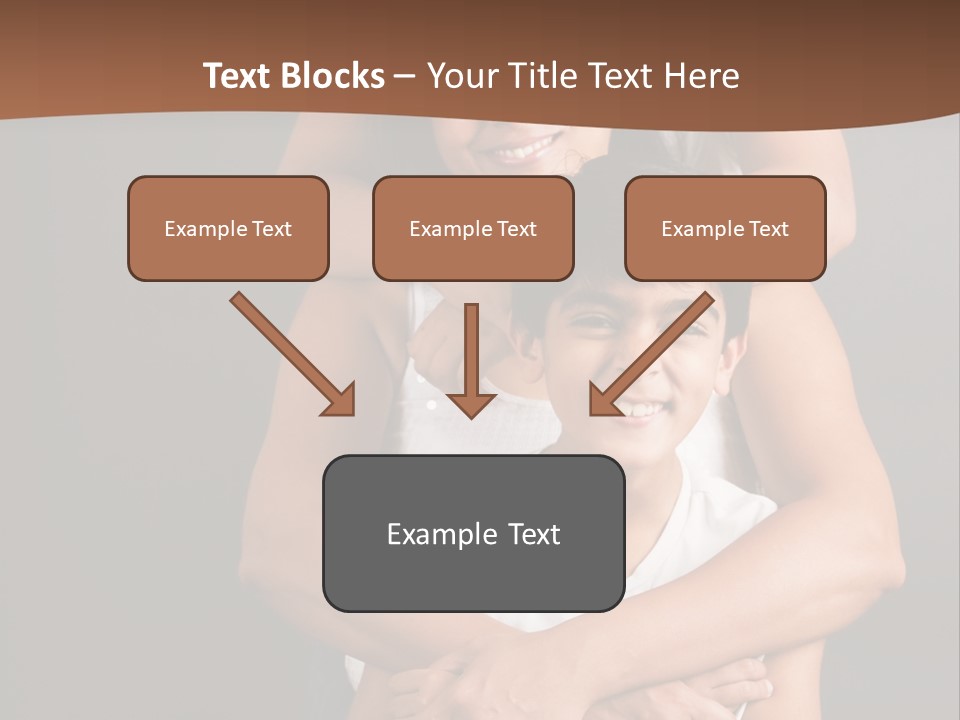 An Indian Mother With Her Two Sons PowerPoint Template