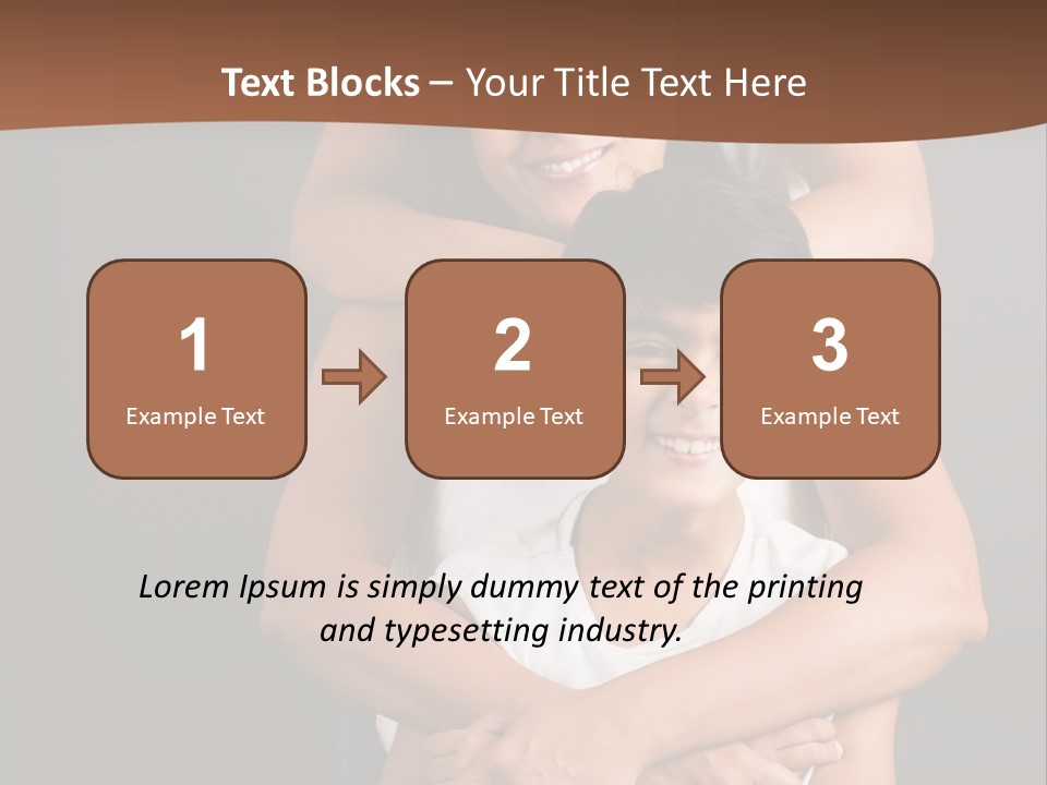 An Indian Mother With Her Two Sons PowerPoint Template