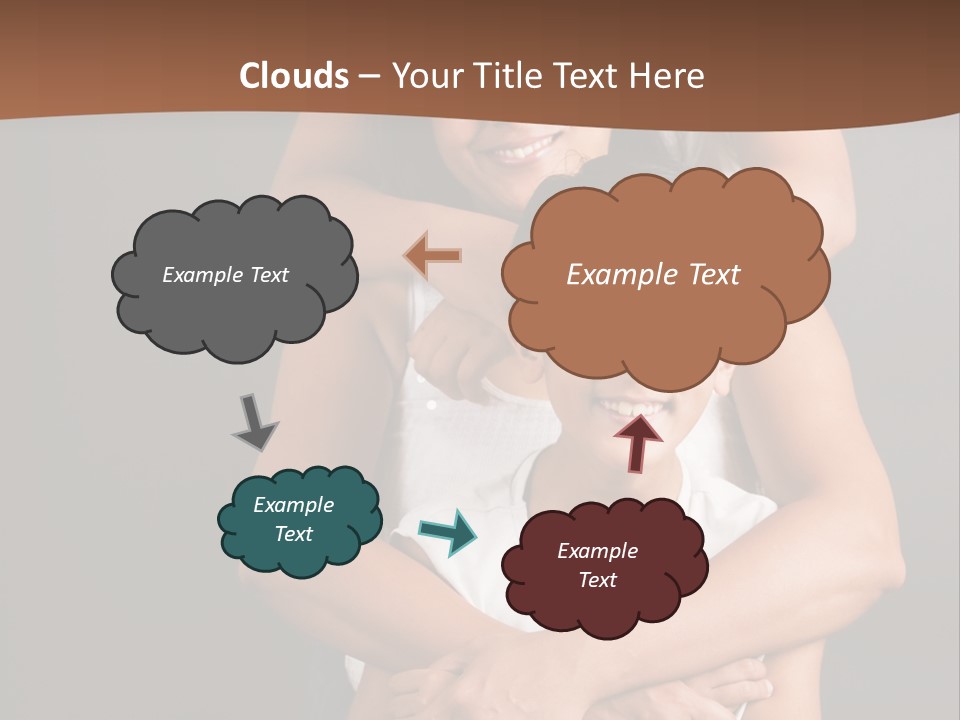 An Indian Mother With Her Two Sons PowerPoint Template
