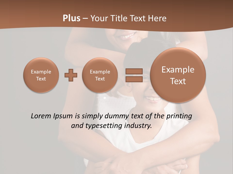 An Indian Mother With Her Two Sons PowerPoint Template