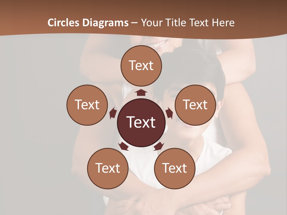 An Indian Mother With Her Two Sons PowerPoint Template