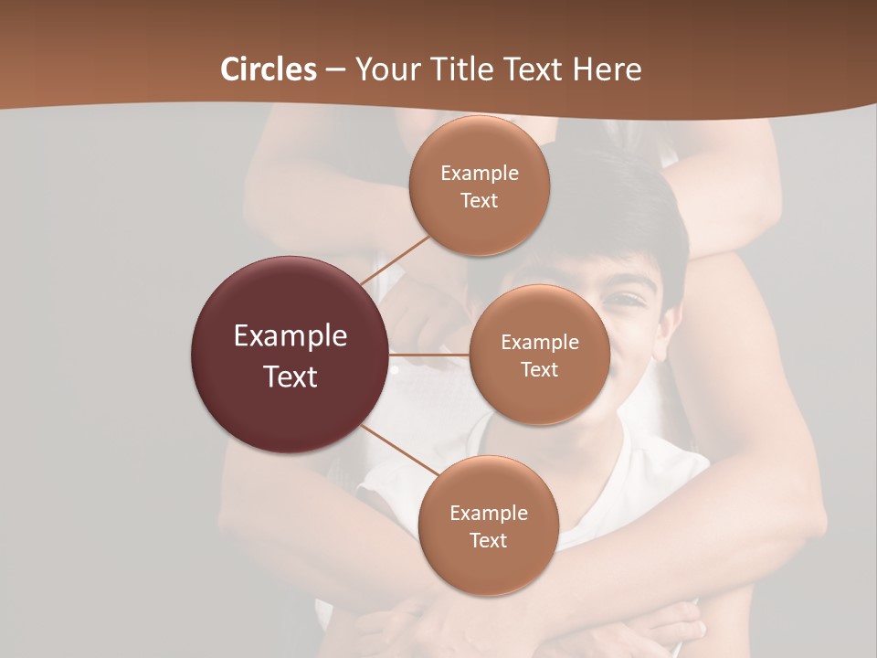 An Indian Mother With Her Two Sons PowerPoint Template