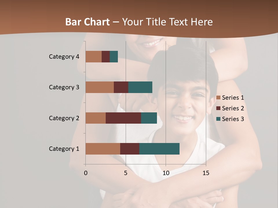 An Indian Mother With Her Two Sons PowerPoint Template