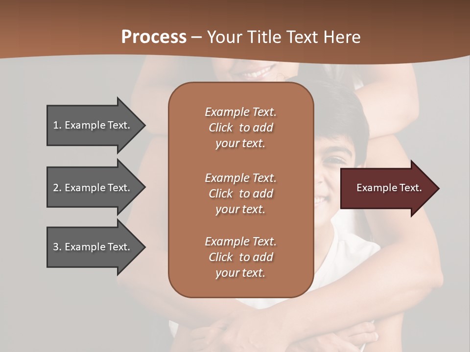 An Indian Mother With Her Two Sons PowerPoint Template
