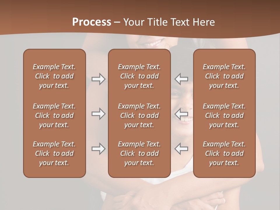 An Indian Mother With Her Two Sons PowerPoint Template