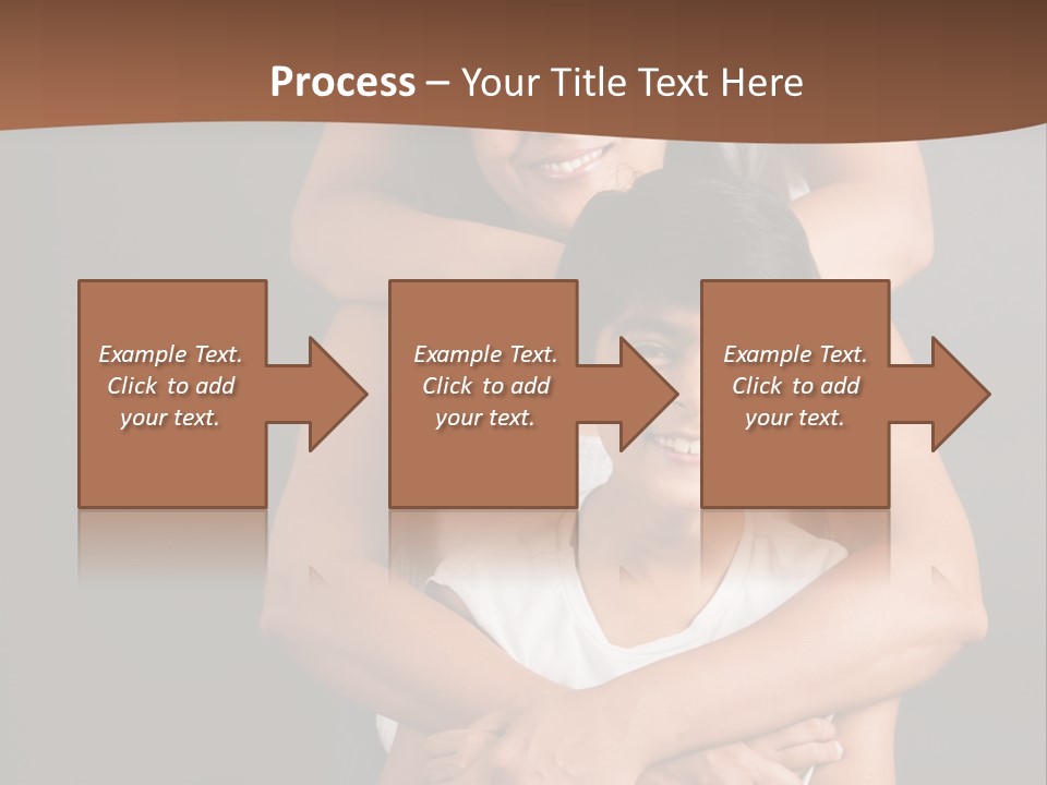 An Indian Mother With Her Two Sons PowerPoint Template