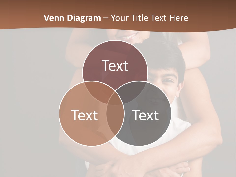 An Indian Mother With Her Two Sons PowerPoint Template