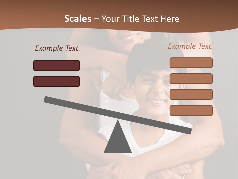 An Indian Mother With Her Two Sons PowerPoint Template