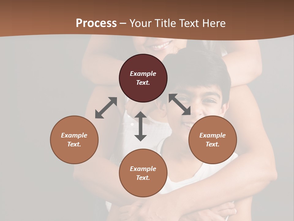 An Indian Mother With Her Two Sons PowerPoint Template