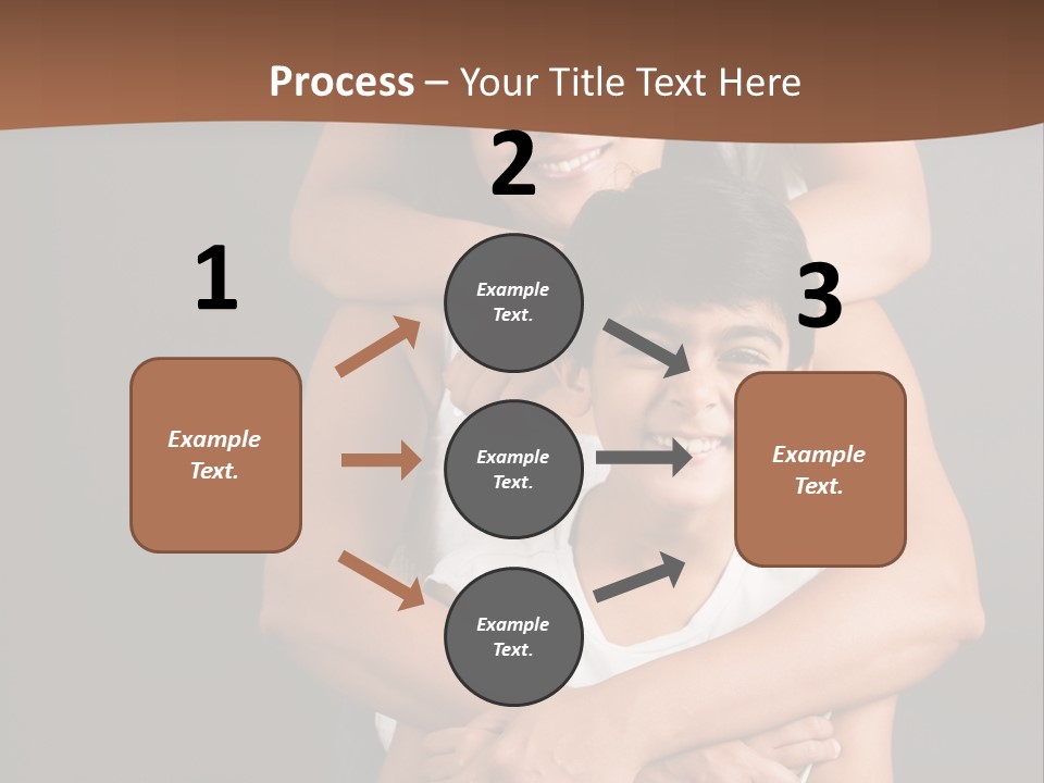 An Indian Mother With Her Two Sons PowerPoint Template