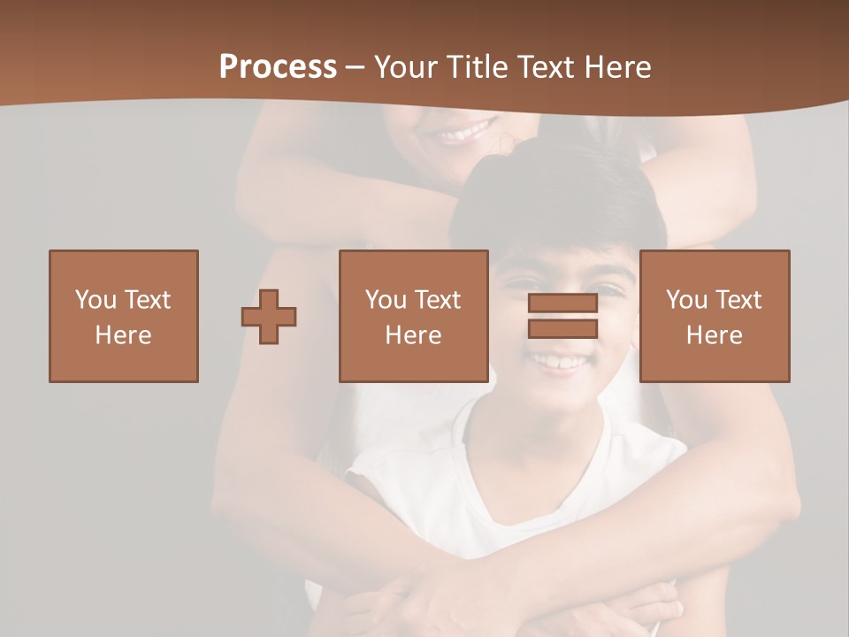 An Indian Mother With Her Two Sons PowerPoint Template